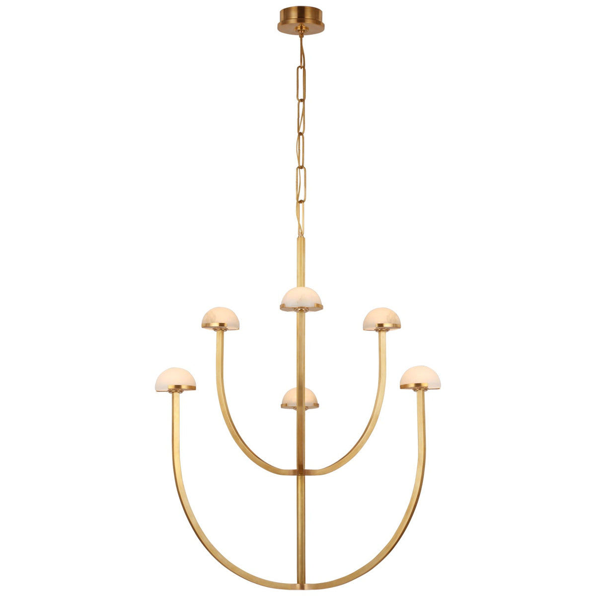 Pedra LED Chandelier Antique-Burnished Brass