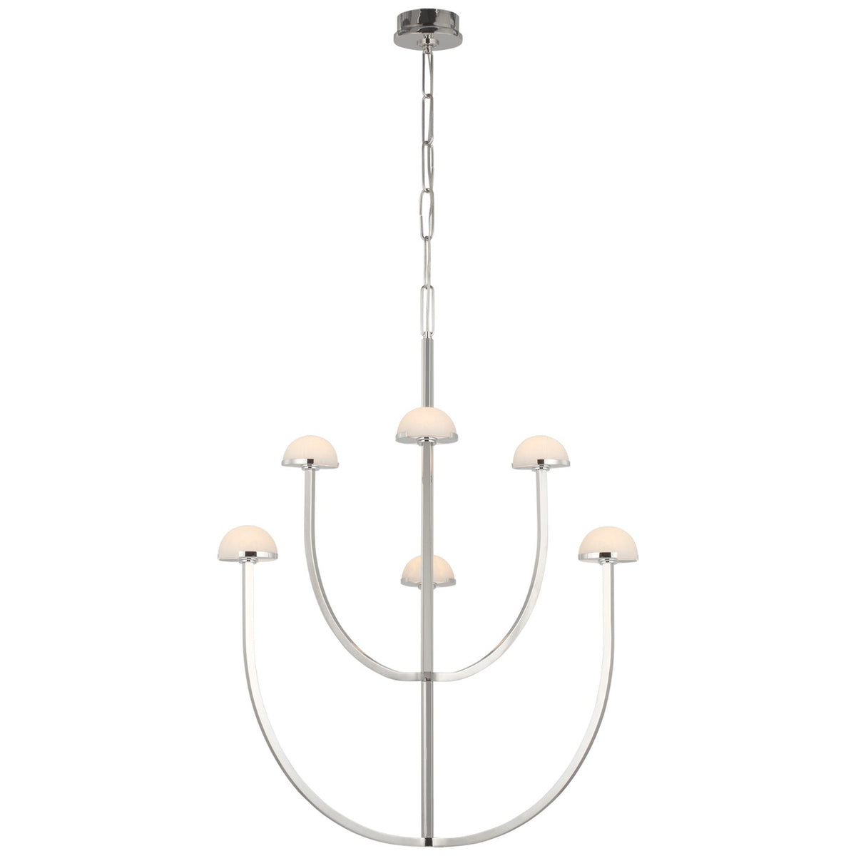 Pedra LED Chandelier Polished Nickel