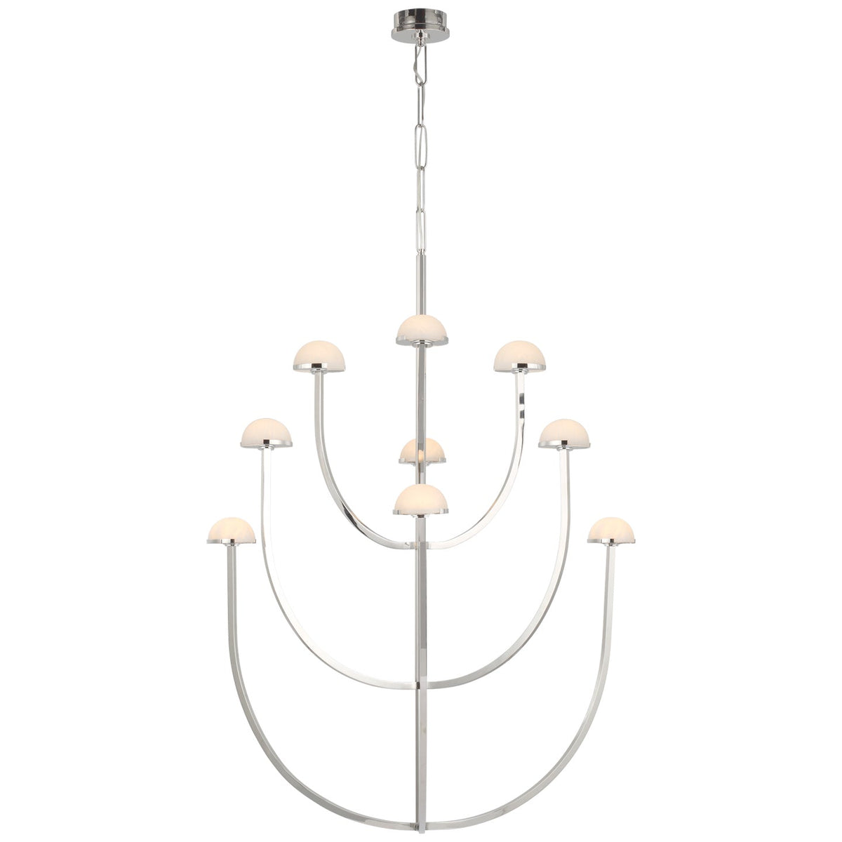 Pedra LED Chandelier Polished Nickel
