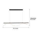 Linear Wave Design LED 1-Light Island Light - 47'' L