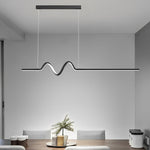 Creative Minimalist Wavy Strip LED Stepless Dimming Nordic Chandelier