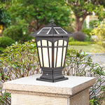 Waterproof Aluminum LED Brown Retro Solar Solar Post Cap Lights Pillar Lamp