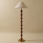 Sculpted Rhythm Wood Floor Lamp