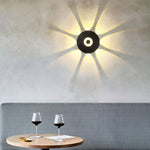 Round Waterproof LED Black Modern Wall Washer Light Wall Sconce Lighting