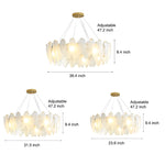 Glass Feathers Three Step Dimming Post-Modern Chandelier Dining Room Light