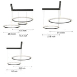 2/3 Circles Rings Three Step Dimming Minimalist Modern Ceiling Light Fixture