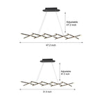 Retractable Strips Creative Dimmable with Remote Control LED Pendant Lights