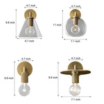 Simple Glass Shade Creative Hardware Minimalist Postmodern Wall Lamp