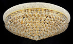 20 light gold plated crystal flush mount ceiling light dressed with crystal balls