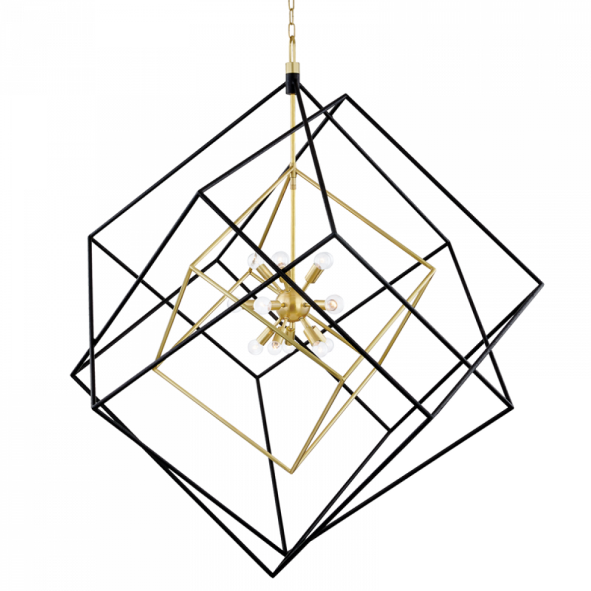Aura Pendant, 12-Light, Standard Height, Dark Smoke, Clear Glass, 48"W (138589-SKT-STND-07-ZM0394 4TEDYQ)