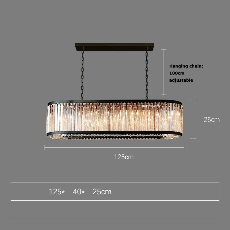 Gio Amber Crystal Dining Room Chandelier
