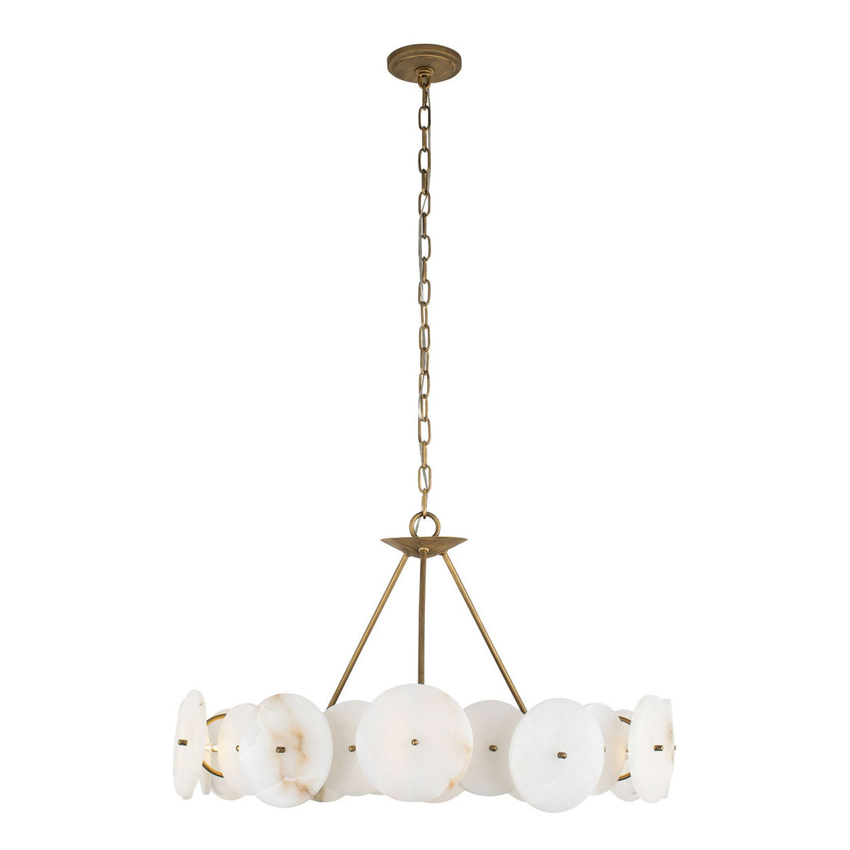 Cosmos Six Light Chandelier Havana Gold
