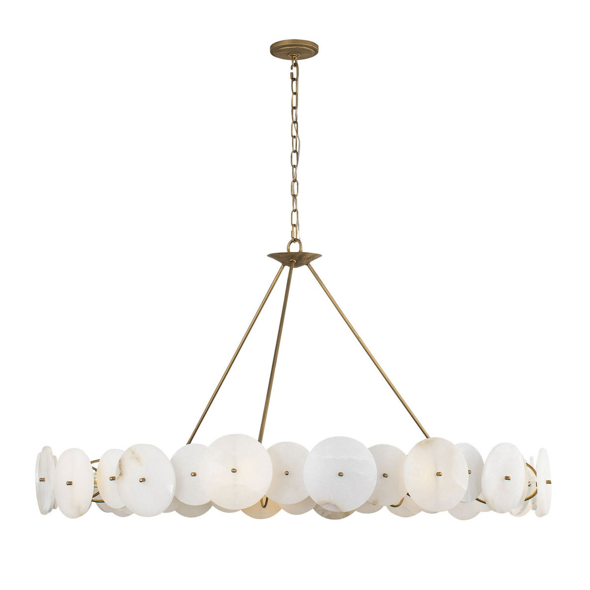 Cosmos Nine Light Chandelier Havana Gold