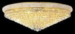 30 light gold plated crystal large flush mount ceiling light dressed with crystal balls