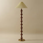 Sculpted Rhythm Wood Floor Lamp