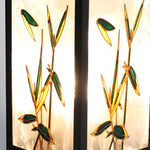 Square Landscape Pattern LED Vintage Solar Outdoor Path Lights Post Lights