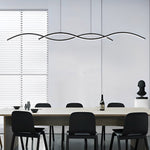 Wavy Lines Minimalist LED Ins Nordic Dining Room Chandeliers Hanging Lamp
