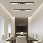 Rectangle Strip LED Black Modern Ceiling Lights Spot Light