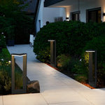 Geometric Design Waterproof LED Black Modern Outdoor Pathway Lights