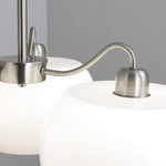 3 Lights Glass E27 White Vintage Chandelier Pendant Light Hanging Lamp