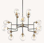 Bistro Globe Clear Glass Chandelier 56"