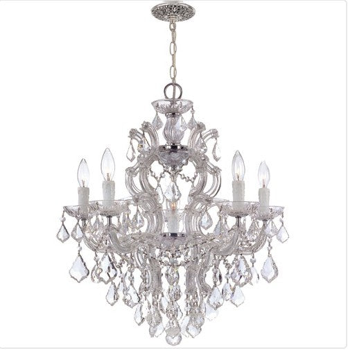 Five-Light Chandelier with HandPolished Crystals