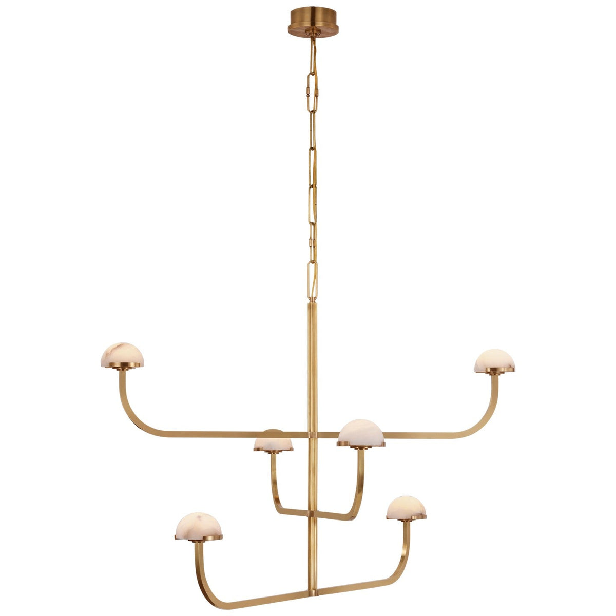Pedra LED Chandelier Antique-Burnished Brass