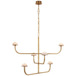 Pedra LED Chandelier Antique-Burnished Brass