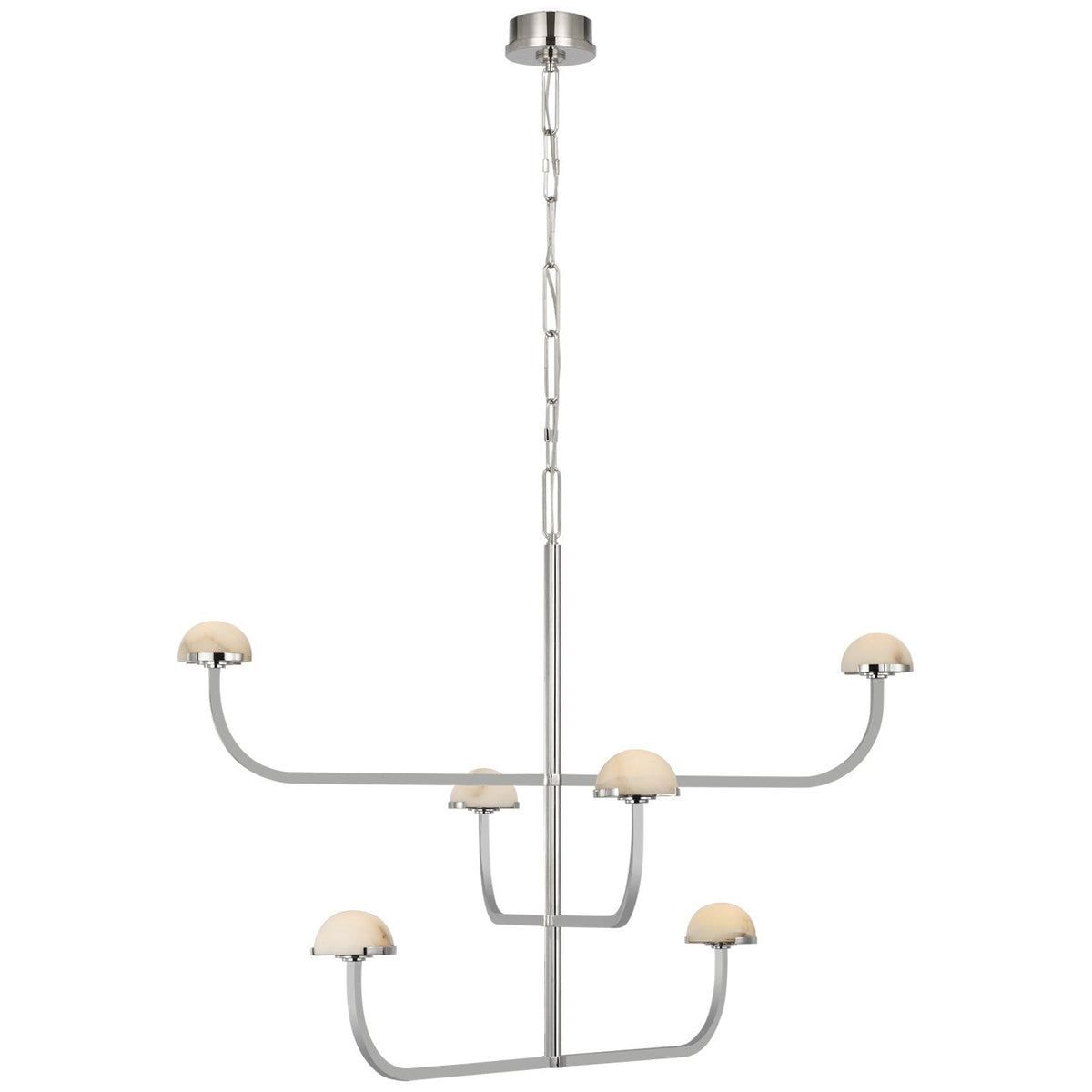 Pedra LED Chandelier Polished Nickel