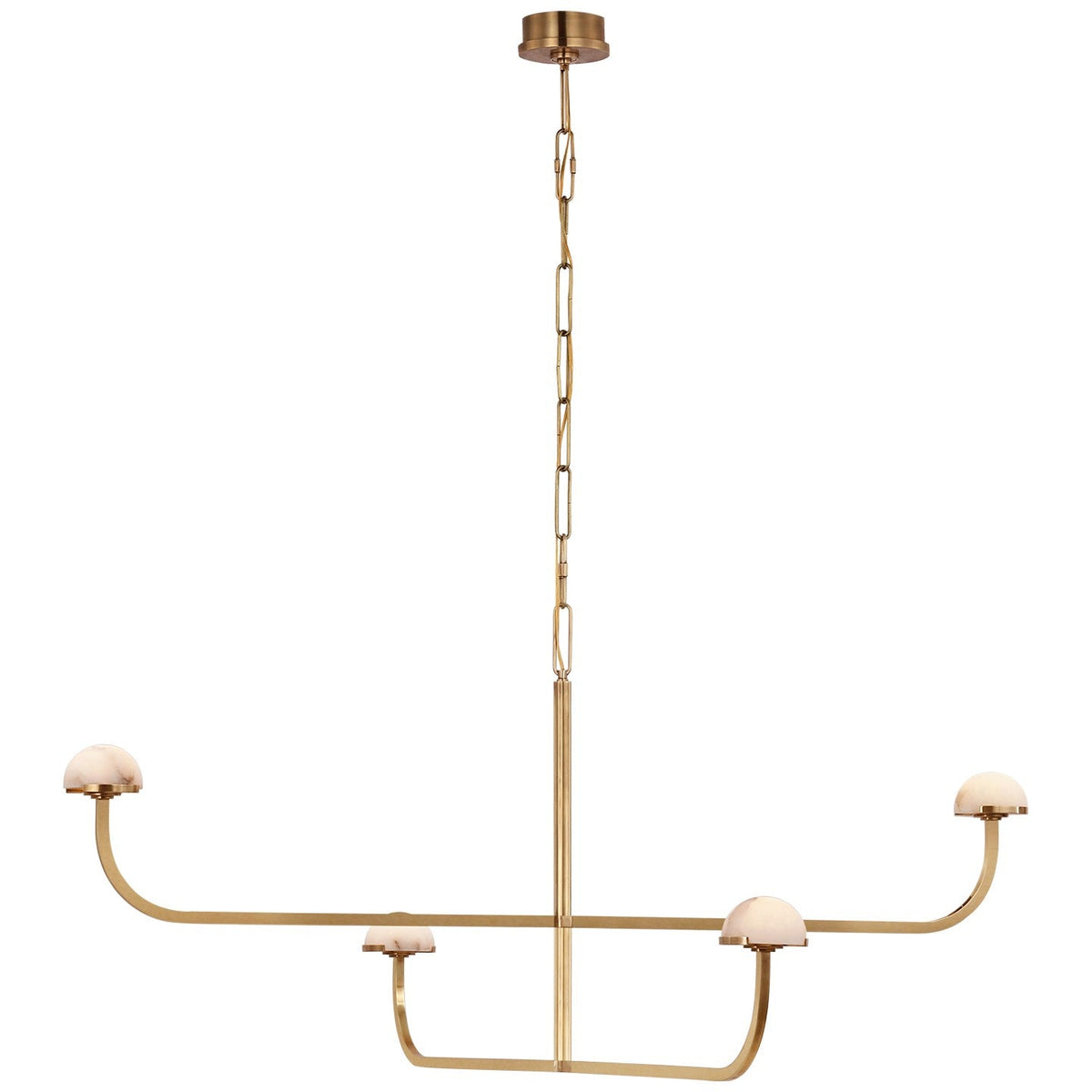 Pedra LED Chandelier Antique-Burnished Brass