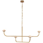 Pedra LED Chandelier Antique-Burnished Brass