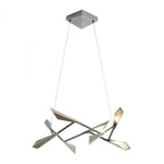 Cavaletti Pendant, 4-Light, Short Height, Natural Iron, Flax Shade, 42"W (137670-SKT-SHRT-20-SE4298 392561)