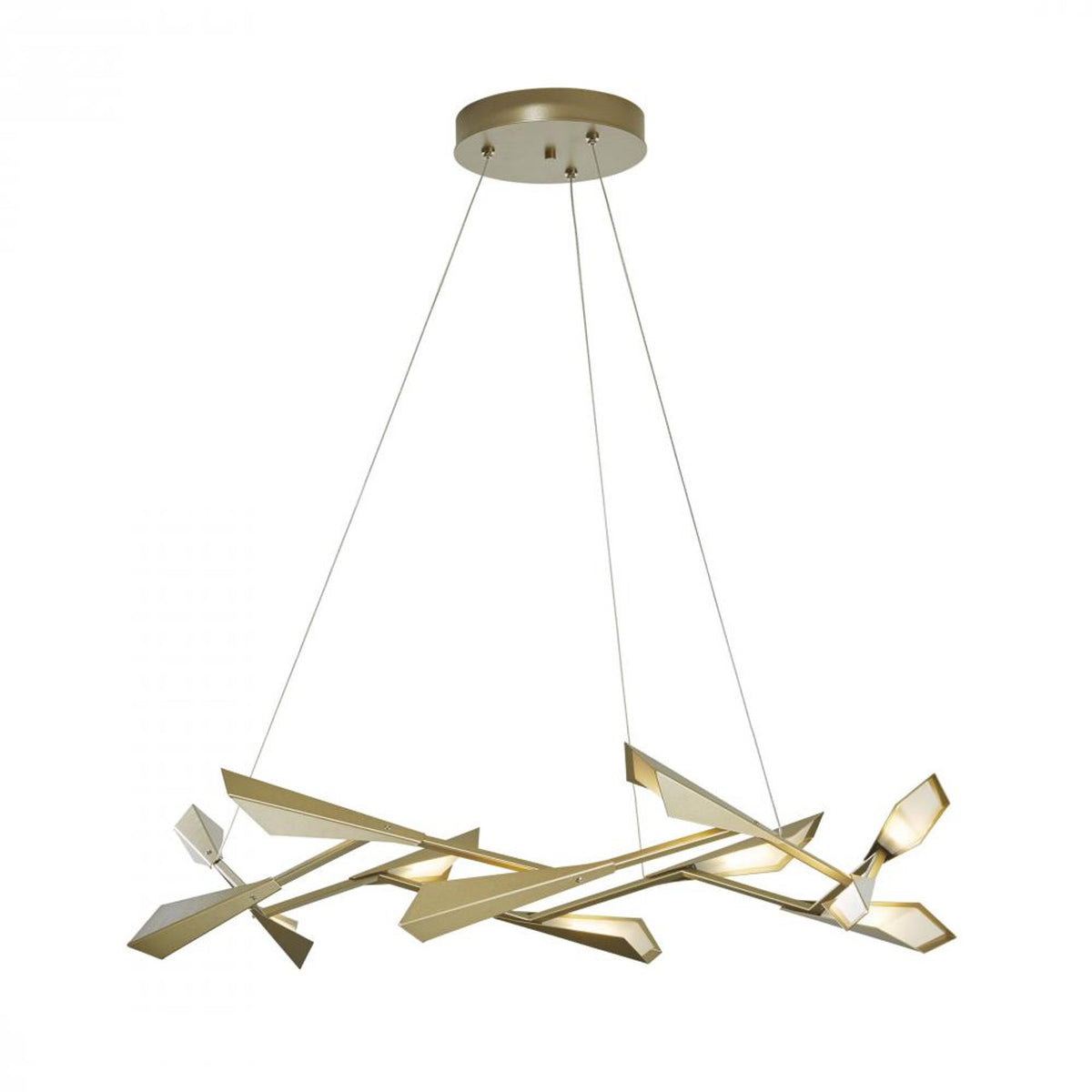 Celesse Pendant, 6-Light, Standard Height, Natural Iron, Frosted Glass Tube, 59.7"W (138920-SKT-STND-20-84 3W4MCZ)