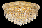 8 light gold plated mini crystal flush mount ceiling light