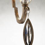 Marquis Crystal 6-Light 36-Inch Vintage Silver Leaf Chandelier Ceiling Light