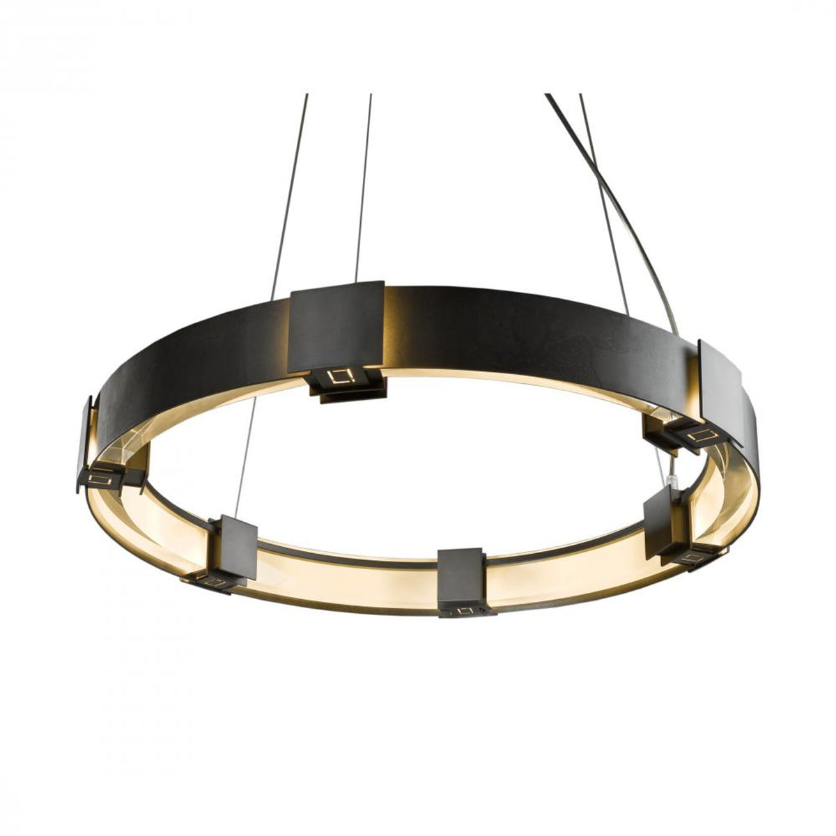 Ondrian Pendant, 3-Light, Standard Height, Soft Gold, Opal Glass, 24"W (138552-SKT-STND-84-GG0032 3WTZYP)