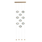 Abacus Pendant, 4-Light, Standard Height, LED, Vintage Platinum, Abacus Opal Glass, 19.8"W (139052-LED-STND-82-GG0694 5D6W0V)