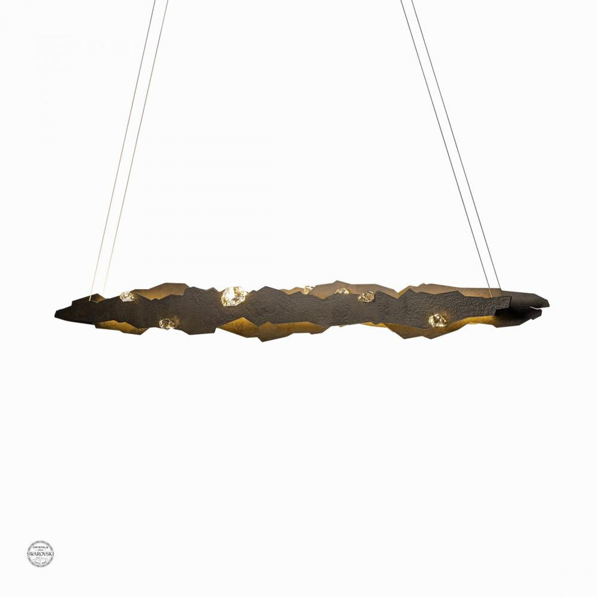 Trove Pendant, 1-Light, Standard Height, LED, Bronze, Swarovski Crystal, 5.9"W (139860-LED-STND-05-CR 5DDQJV)