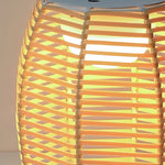 Portable Rattan Lantern Waterproof LED Modern Solar Outdoor Light Floor Lamp