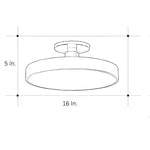 Modern Thick Circular LED Nordic Semi-Flush Mount Ceiling Light