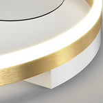 Round Creative LED Mute Intelligent Modern Bladeless Ceiling Fans Lamp