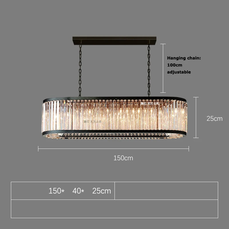 Gio Amber Crystal Dining Room Chandelier