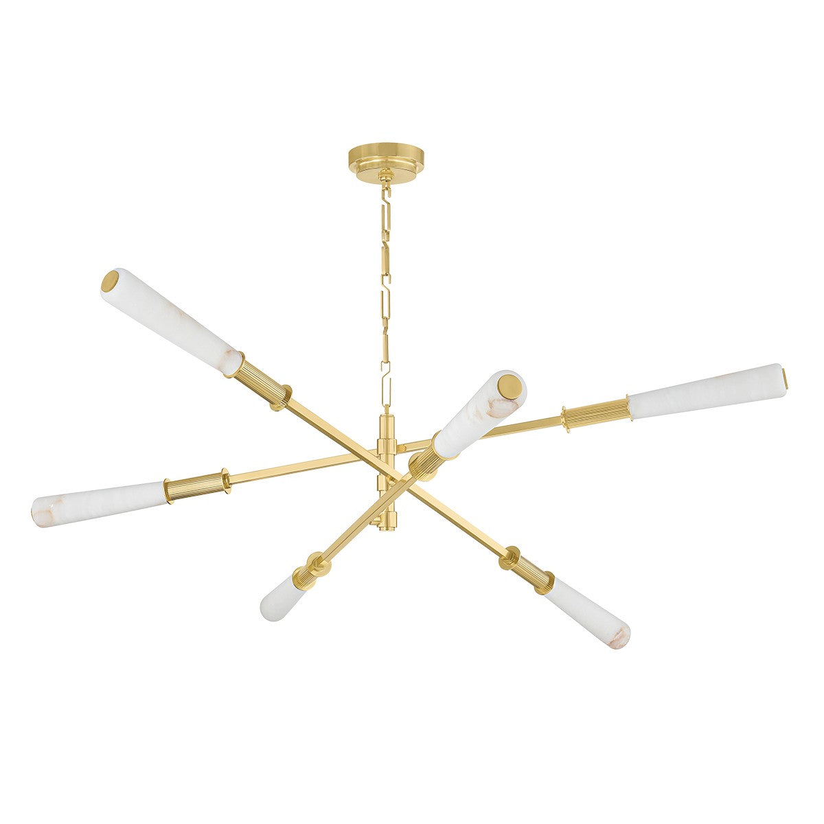 Dashiell LED Chandelier Vintage Polished Brass