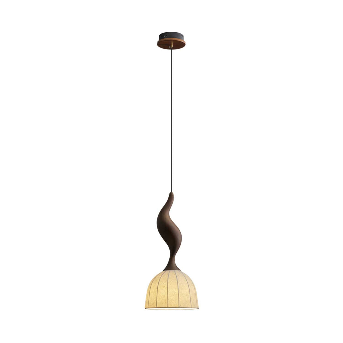 Elowen Twisted Wood Pendant Light