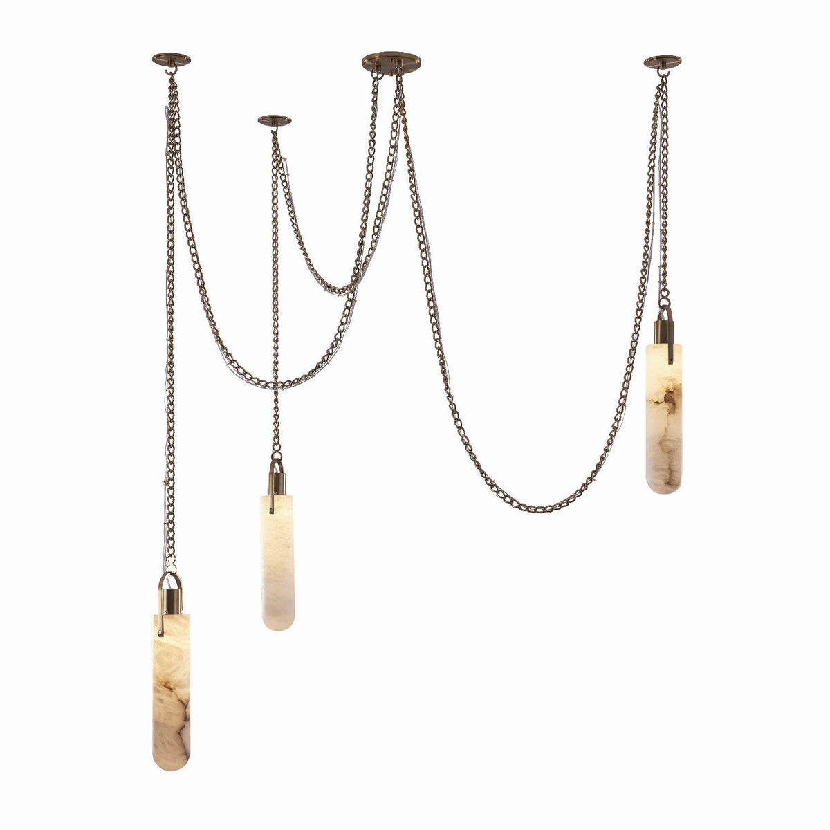 Flint LED Pendant Winter Brass