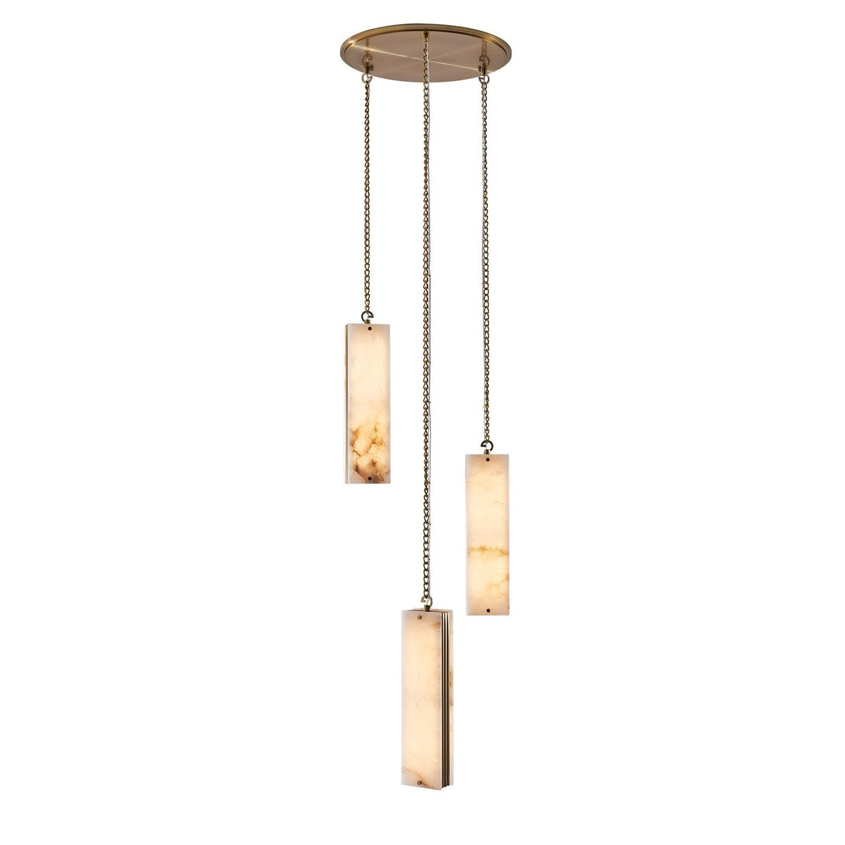 Vertical LED Pendant Winter Brass