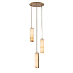 Vertical LED Pendant Winter Brass