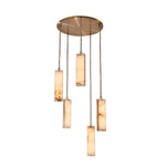 Vertical LED Pendant Winter Brass