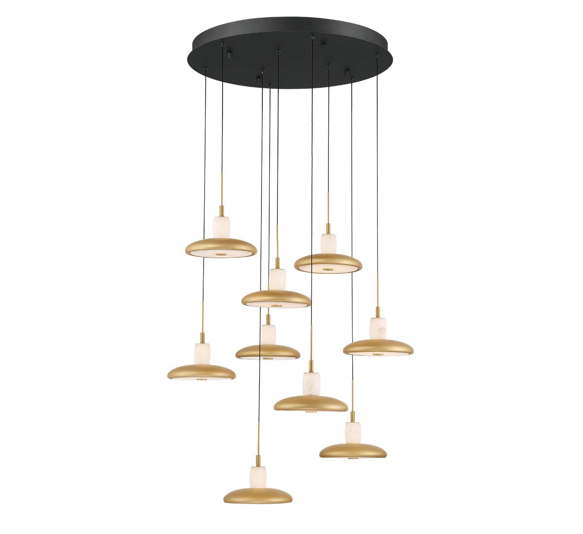 Mantova LED Chandelier Matte Black