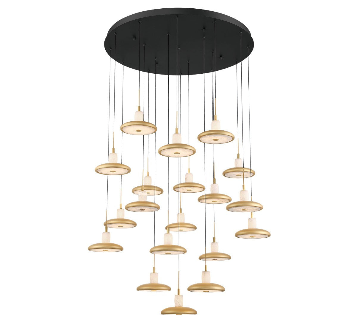 Mantova LED Chandelier Matte Black